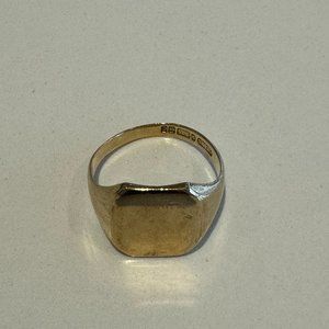 Antique 1920s Victorian 9K Signet Ring Size 8
